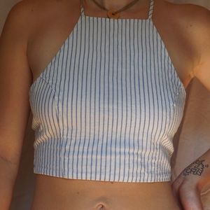 Striped Forever 21 crop top